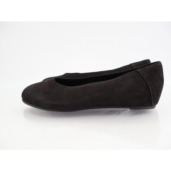 Eileen Fisher Womens Una Hidden Wedge Ballet Flats Size 8 Black Suede Round Toe - Picture 4 of 8